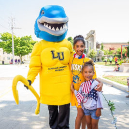 Musko with parade walkers