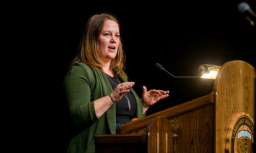 Lakeland graduate returns to campus with advice for a new generation