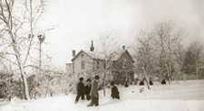 <p>An early snow photo at Lakeland College.</p>