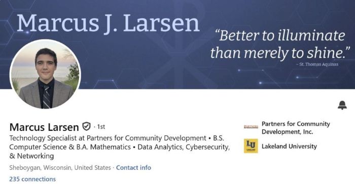 Marcus Larsen LinkedIn Profile