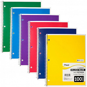Mead one subject spiral notebook Mead one subject spiral notebook