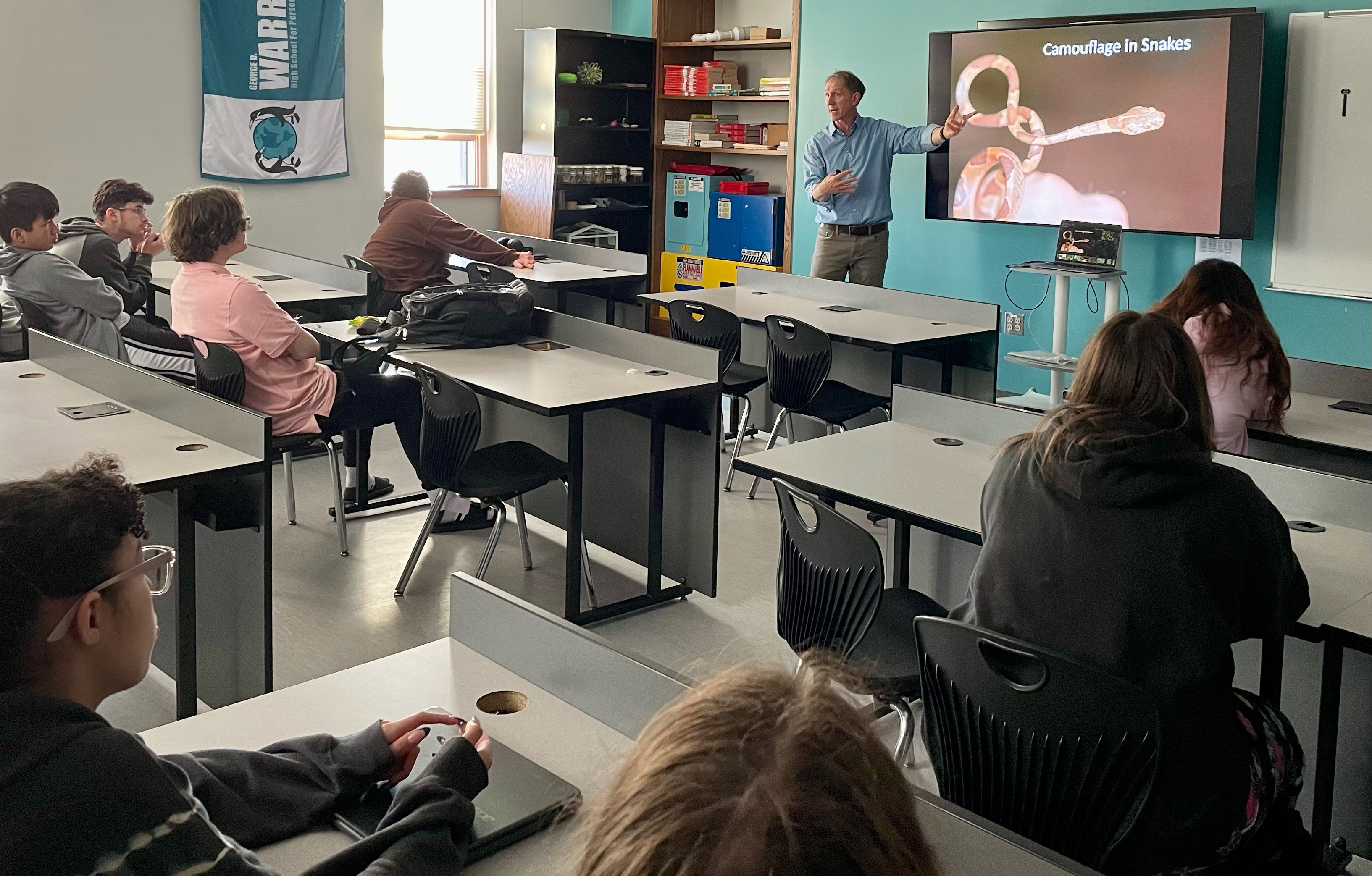 Biology Professor Teaches at Local High School